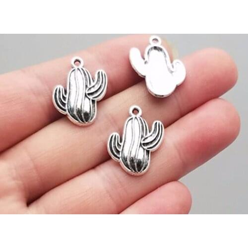 30pcs/lot--21x17mm, Cactus cham,Antique silver plated Cactus charms,DIY supplies,Jewelry accessories