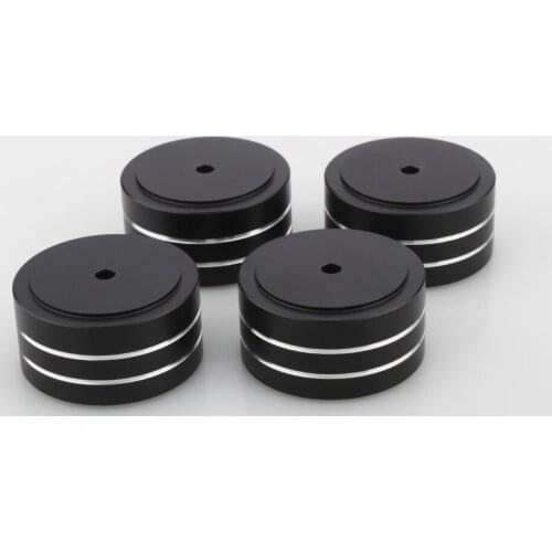 4pcs 40x20mm Aluminum HIFI AMP Speaker Isolation Stand Turntable DAC Feet Pad black FT4020B