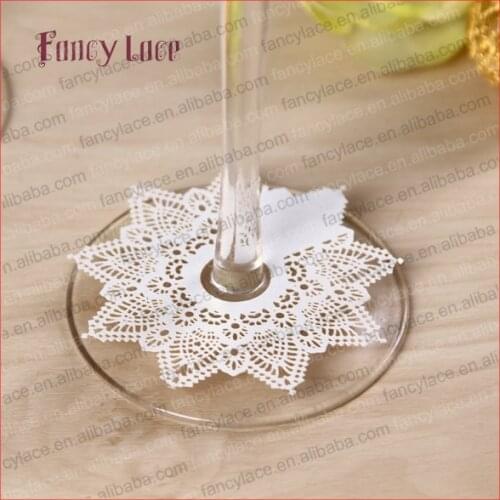 60PCS Hot Sale Beautiful Christmas Party Decoration Lace Wine Claim Hollow Out Table Decoration/Bookmark Paper Wedding Favors