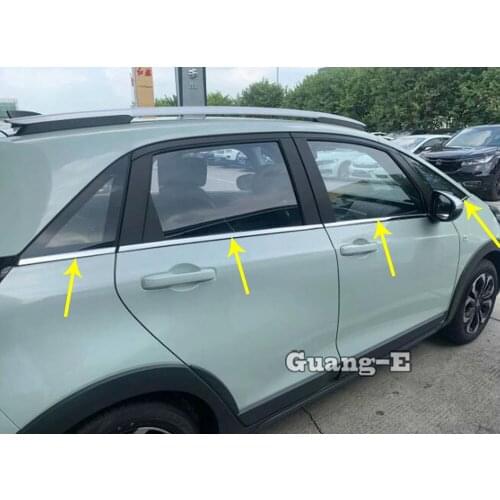 Car Stick Stainless Steel Glass Window Garnish Pillar Middle Column Strip Trim 8pcs For Honda Fit Jazz 2020 2021