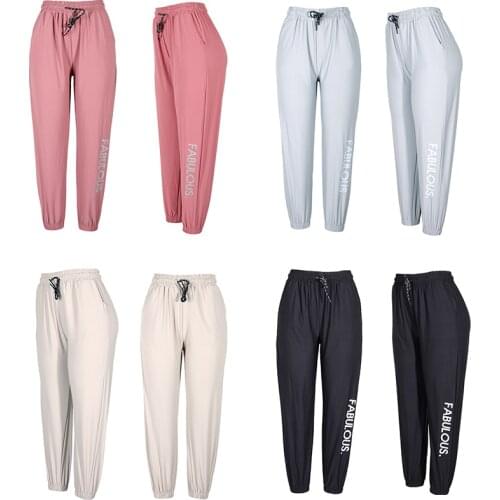 Plus 4 Colors Fitness Sports Running Pants for Women High Quality Fabric Breathable Quick Dry Spandex Nylon Gym Workout Trousers