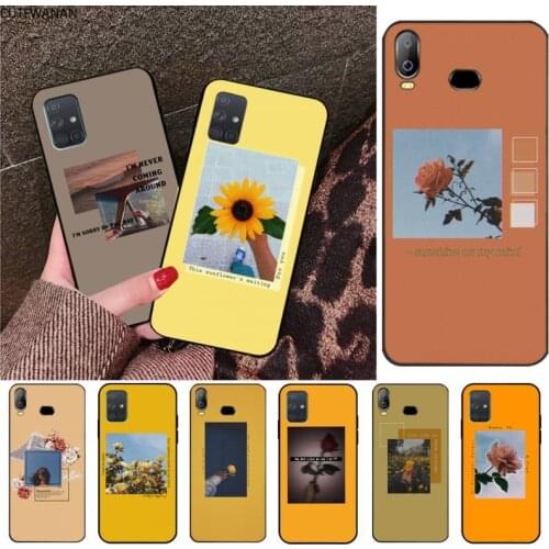 CUTEWANAN Pink Art Floral Coque Shell Phone Case For Samsung Galaxy A21S A01 A11 A31 A81 A10 A20E A30 A40 A50 A70 A80 A71 A51