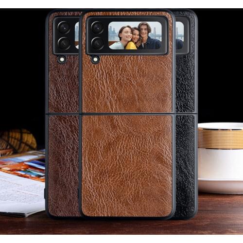 Case for Samsung galaxy Z Flip3 5G cover with Business Luxurious leather design cover for samsung galaxy z flip 3 5g case funda
