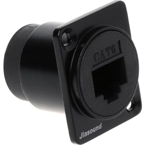 D-type Module RJ45 Socket Cable Female Signal Connector Cat6 Panel Mount Network Ethernet Extension Interface Adapter E56B