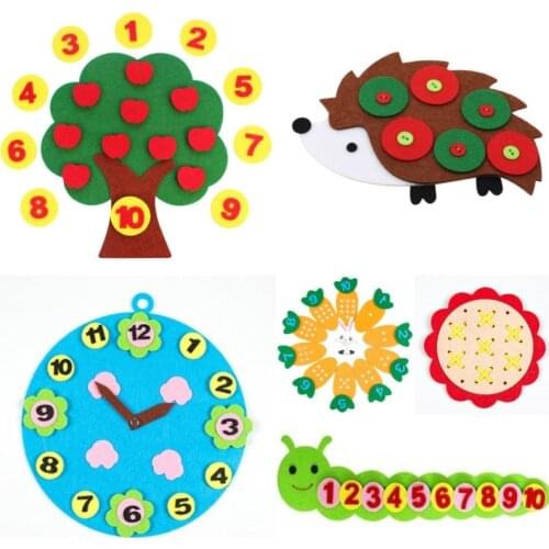 Kindergarten Teaching Handmade Manual DIY Weave Cloth Baby Early Learning Educational Toys Montessori Teaching Aids Math Toys