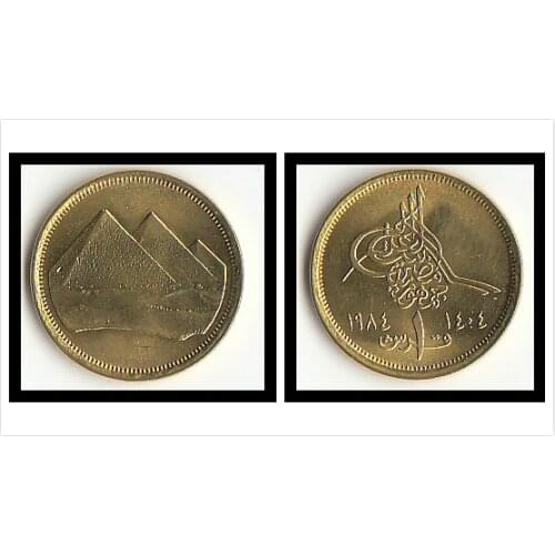 Egypt 1 Piast (Pyramid pattern) Coins Africa New Original Coin Unc Collectible Real Rare Commemorative