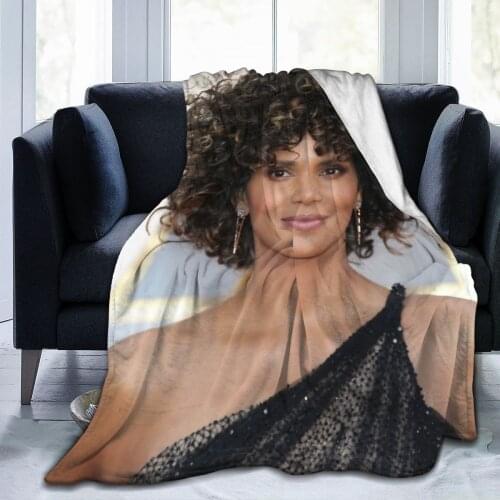 Halle Berry 3D printing blanket sofa bed nap blanket adult bedroom decoration throw sheets childrens gift