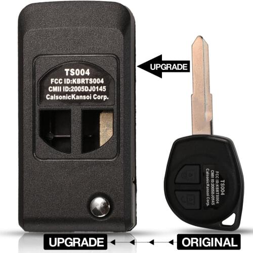 Jingyuqin Modified Flip Folding Car Remote Key Sleeve For SUZUKI SWIFT SX4 ALTO VITARA IGNIS JIMNY BOUNCE 2B