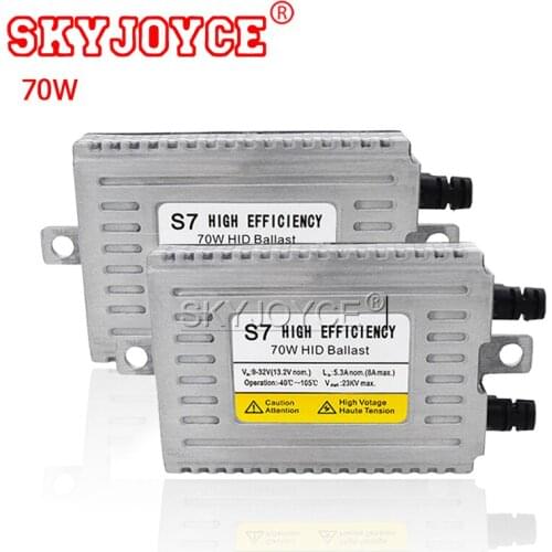 SKYJOYCE HID Xenon Ballast DLT 24V 70W Fast Bright Quick Start Xenon Bulb Ignition Block DLT Slim Ballast S7 For Xenon HID Lamps