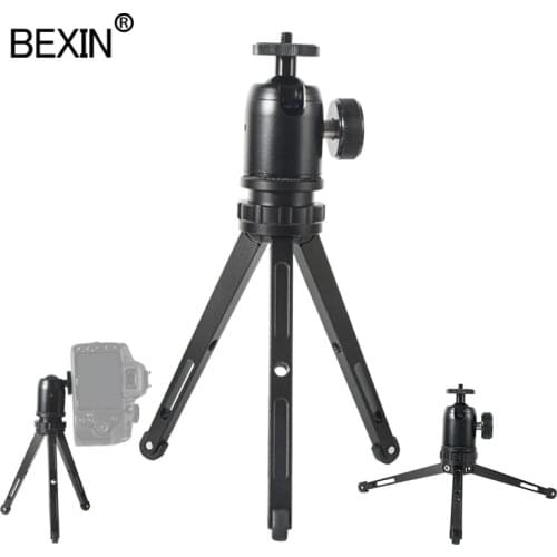 Mini tripod dslr camera stand mount adapter desktop bracket photography shooting pocket tripod with phone clip for point camera