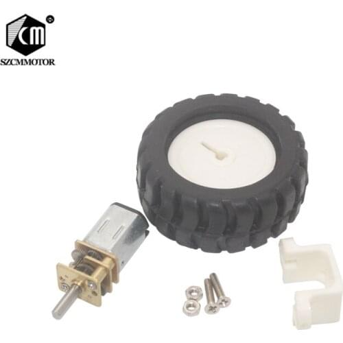 Miniature electric motors for toys with Fixed frame Coupling Nut Plastic Wheel Kit for DIY Toys Robot Arduino