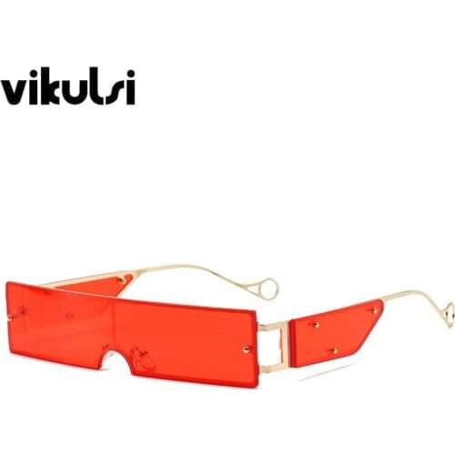 Fashion Square Sunglasses Men Candy Colors Shades Women Glasses Luxury Brand Metal Rivet Trend Unique Female One Piece Eyewear