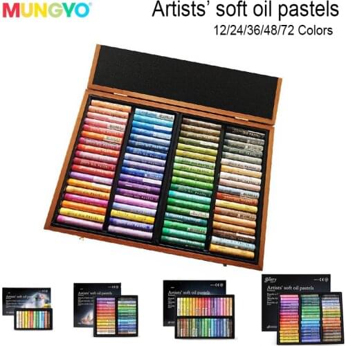 MUNGYO MOPV series Gallery Artists soft Oil pastels 12/24/36/48/72 colors Oil paint ART drawing supplies