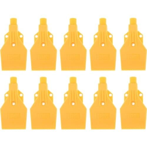 10pc ABS Air Nozzle Air Blower Air Wind 1/4'' Bspt 3 Holes Yellow 46mm