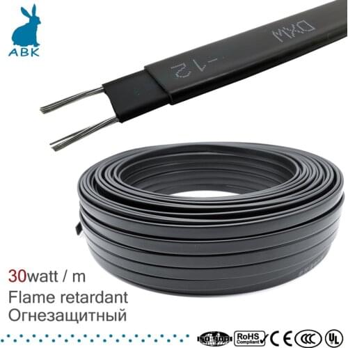 12mm 220V type flame retardancy heating belt Self-limiting temperature water pipe protection roof deicing heating cable