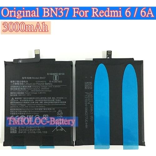 New Original High Quality BN37 3000mAh Battery For Xiaomi Redmi 6 6A + Tools