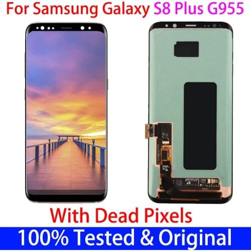 Original 6.2" With Dead Pixels S8 Plus LCD For Samsung Galaxy S8Plus G955 G955F S8+Display with Touch Screen Digitizer Assembly