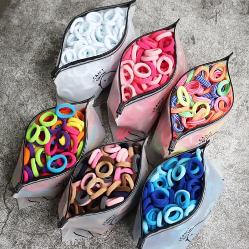 Baby Girl Small Hair Bands Kid Children Headbands Colorful Elastic Hair Tie Nylon Scrunchie Hair Rope 50/100pcs Hair Accessories