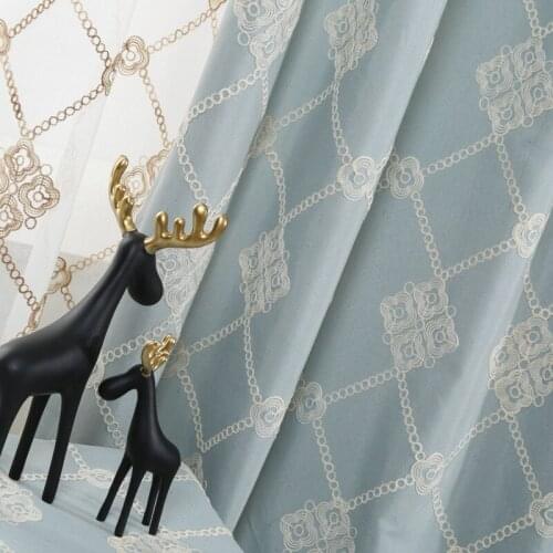 Luxury Nordic Style Curtain Diamond Rayon Modern Blackout Curtains for Living Room Bedroom Tulle Window Home Decoration Custom