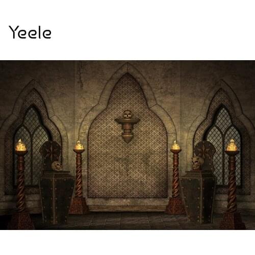 Yeele Vintage Skull Halloween Background For Photography Man Birthday Party Room Decro Church Photo Backdrop Photophone Props