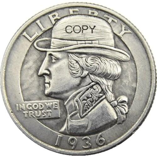 W(07)Hobo Creative 1936 Washington Quarter Dollars Creative Copy Coins