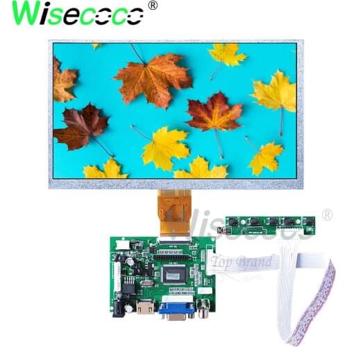 Wisecoco 9 inch 50pins antiglare lcd 800x480 for portable DVD player digital photo frame with vga hdmi driver board AT090TN12