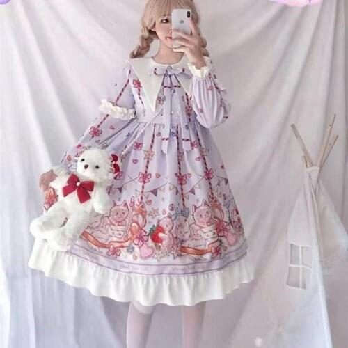 Japanese Kawaii Lolita Dress Vintage Dresses Sweet Lovely Princess Dress Sexy Lingerie Dress Casual Lolita Clothing