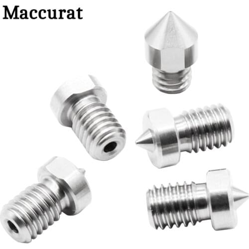 3D Printer Parts TC4 Titanium Alloy Nozzle V5 V6 MK8 Nozzle J-head Hotend Extruder RepRap 1.75MM Filament 0.4 for Ender3 CR10