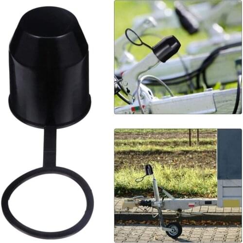 3Pcs Trailer Coupling Protective Cap Parts Towing Hitch Cover Black Trailer Hitch Tube Cover Plug Cap