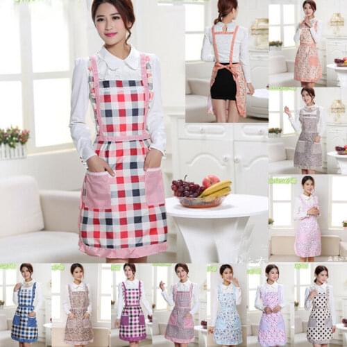 Women Men Cooking Chef Kitchen Home Restaurant Bib Aprons Dress With Pocket Gift