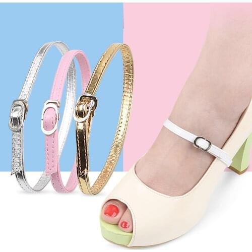 New Leather Shoe Lace High Heels Shoelaces No Tie Lazy Laces Buckle Shoelaces Novelty Shoelace Shoecare Sapato Feminino