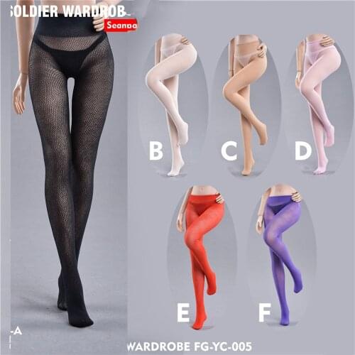 1/6 Scale FG-YC-005 Female Soldier Figure Clothes Accessory Wardrobe Series Seamless Pantyhose 6 colors Model for 12'' Body