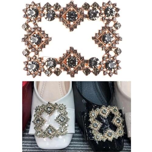 1PCS Crystal Decorations Shoes Clips Bridal Wedding Party Shoes Accessories Women Elegant Shoes Rhinstones Ornament