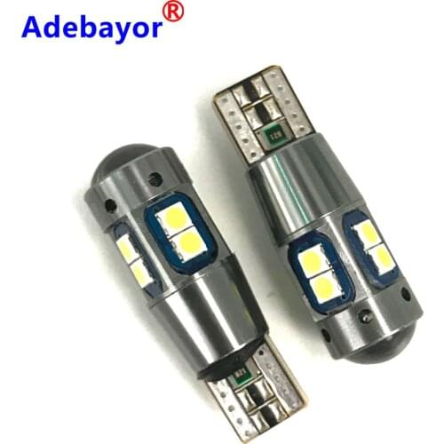 50PCS T10 CANBUS NO ERROR W5W 3030 LED 10smd Car Interior Reading Dome Light Marker Lamp 168 194 LED Auto Wedge Parking Bulbs