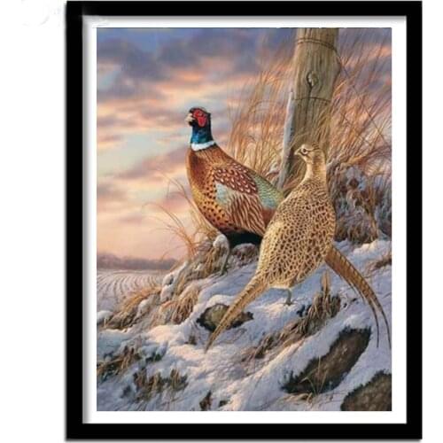 Full Diamond Square Diamond 5D DIY Diamond Painting Pheasant Diamond Embroidered Cross-stitch Rhinestone Mosaic