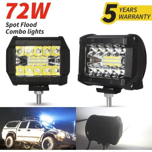 Car LED Work Light DC 12 Volts 60 Watts 6500K 3030 SMD for 4x4 4WD SUV Trunk Universal Flood Combo Spotlight