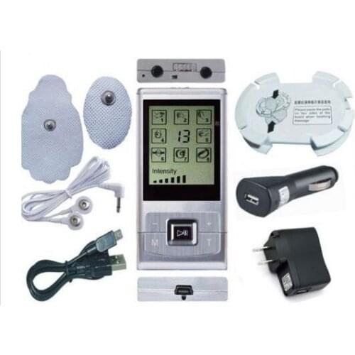 Free shipping hot selling 2 channels TENS/EMS Machine digital massager electrode stimulator acupuncture for physical therapy