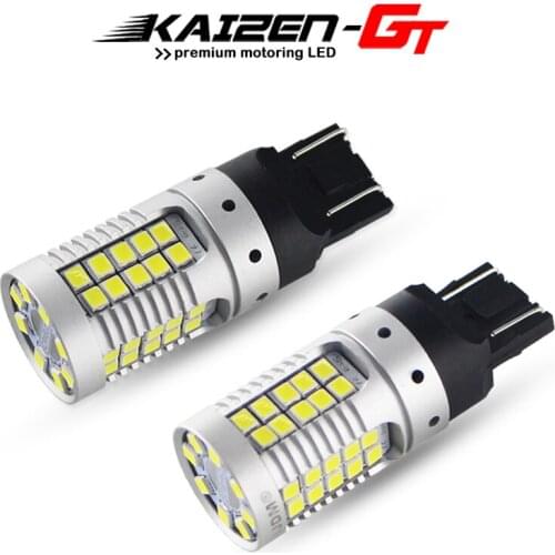 Canbus Error Free 7443 T20 21W 6000K Xenon White 48-SMD W21/5W Car 3030-SMD LED Bulbs For Backup Reverse Light No Hyper Flash