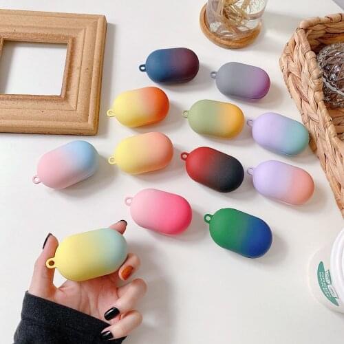 For PHILIPS TAT1205 TWS Earphone Case Fashion Gradient Matte Earphones Cover For PHILIPS TAT1205 Hard PC Headset Shell with Hook