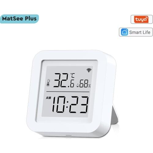 Smart Home Tuya WIFI Temperature and Humidity Sensor Indoor Hygrometer Thermometer Real Time Detector Support Alexa Google Home