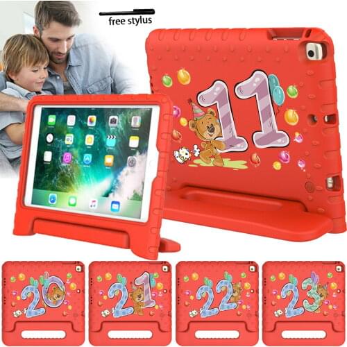 Kids for Ipad Case 2 3 4/5th 6th/Mini 1/2/3/4/5/Hand-Held Portable Shock Proof EVA Full Body Cover Handle Stand Safe Shell