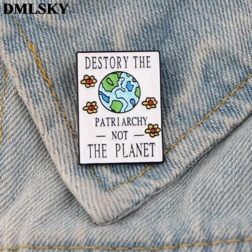 DMLSKY Feminst pin Enamel Pins and Brooches Lapel Pin Backpack Bags Badge Clothes Brooch Jewelry Gifts M3700