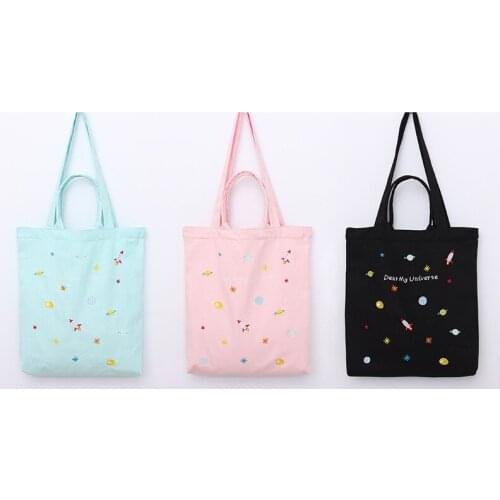 Eco Recyclable Packaging Bag Shopping Bags Reusable Cloth Supermarket letter Tote Fashion Shape universe cherry