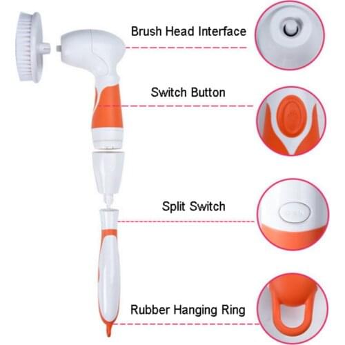 Elitzia ET8285 Bathroom Accessory Massage Shower Brush With Long Handle Electric And Waterproof