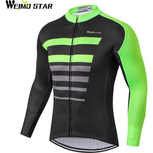 Weimostar Men Long Sleeve Cycling Jersey MTB Bike Bicycle cycling clothing Breathable Wear Bicycle bike MTB Ciclismo