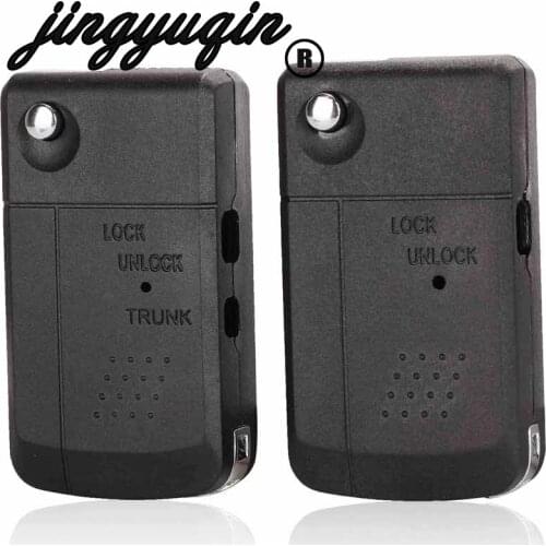 Jingyuqin Modified 1/2 Buttons Car Key Shell Cover For Toyota Carina Estima Harrier Previa Corolla Celica Case Folding Flid