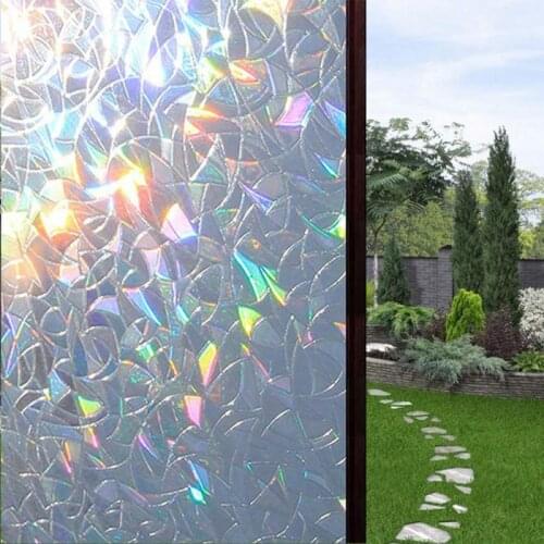 45x100cm 3D Frosted Window Film PVC Opaque Window Glass Film Sticker Anti UV Self-adhesive Home Decoration Personality Creative