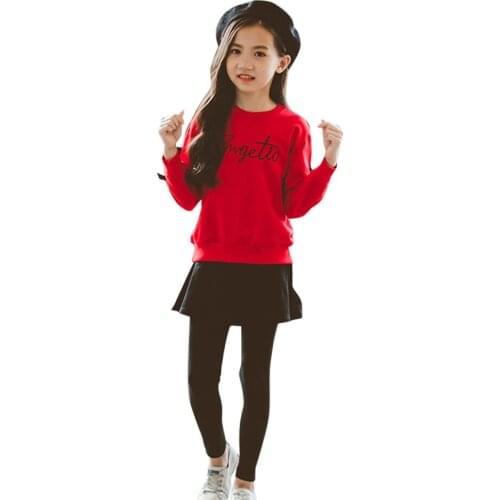 Girls Clothes Sweatshirt + Skirt Pants Clothes For Girls 2021 New Girls Tracksuit Spring Autumn Costumes For Children