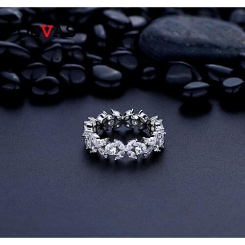 OEVAS 100% 925 Sterling Silver Full High Carbon Diamond Butterfly Rings For Women Sparkling Wedding Party Fine Jewelry Wholesale