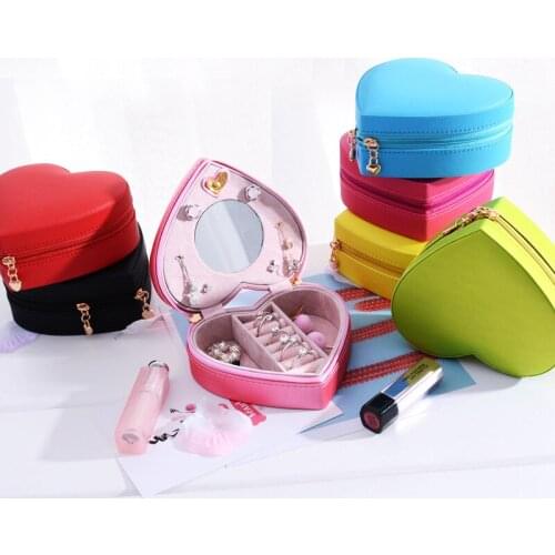 Korea Travel Portable Jewelry Box Earring Earring Jewelry Collection Box Creative Small Jewelry Collection Bag Wholesale